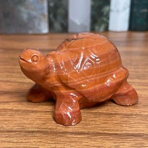 Red Jasper Turtle Crystal Carving